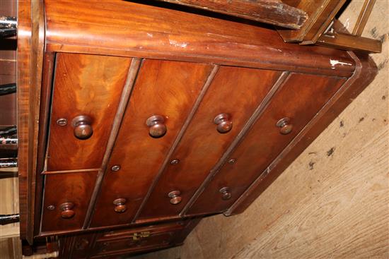 Large Victorian mahogany veneered bedroom chest of drawers(-)